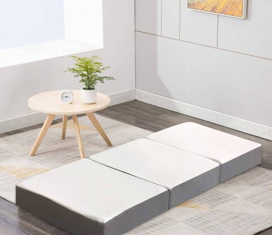Mayton Folding Mattress 3 Inch Memory Foam Portable Tri fold Mattress
