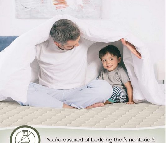 Whisper Organics 100 Organic Mattress Protector Quilted Fitted Mattress Pad