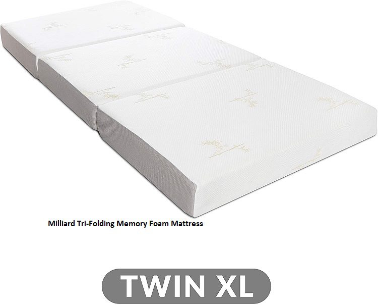 Milliard Tri-Folding Memory Foam Mattress