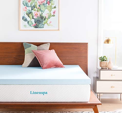 linenspa 3 inch gel infused memory foam queen mattress topper