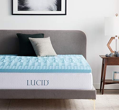 The 5 Best Rated Cooling Gel Mattress Toppers in 2022 lucid 2 inch zoned gel memory foam mattress topper queen