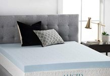 lucid 4 inch gel memory foam mattress topper ventilated design ultra plush twin