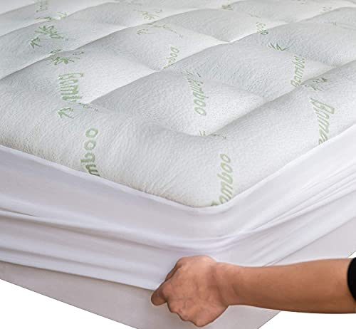 bamboo mattress topper twin cooling breathable extra plush thick fitted 8 20
