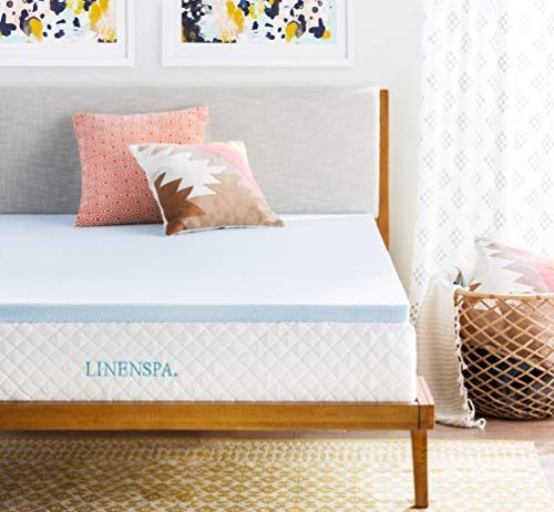 Best Twin Xl Memory Foam Mattress Topper Canada linenspa 2 inch gel infused memory foam mattress topper twin xl blue