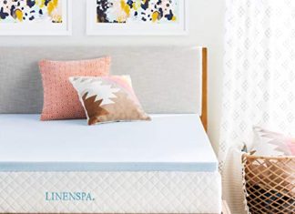 linenspa queen 2 inch gel infused memory foam mattress topper