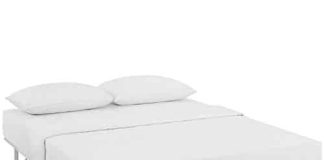 modway horizon replaces box spring folding metal mattress bed frame full white