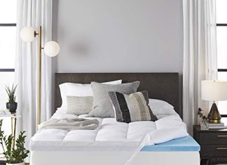 Best Mattress Topper For Side Sleepers Available in 2026 sleep innovations g top 95140 qn wht 4 inch dual layer gel memory foam