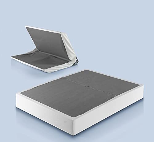 zinus no assembly metal box spring 9 inch white mattress foundation 