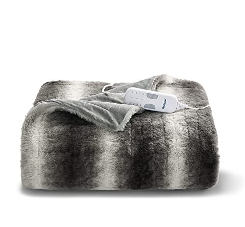 bedsure electric blanket heated throw 5060 faux fur low voltage heated