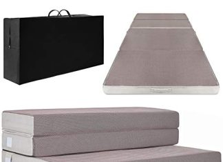 best choice products 4in thick folding portable full mattress topper wbonus