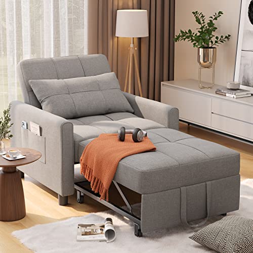 noelse convertible sofa chair bed 3 in 1 multi functional sleeper chair bed