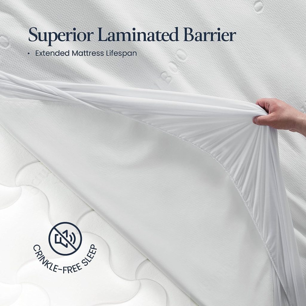 BELADOR Waterproof Mattress Protector Queen- 3D Air Fabric BAMBOO Mattress Protector Breathable Mattress Cover, Noisless  Crinkle Free Sleep, Vinyl Free, Hypoelergenic Bed Cover, Snug Fit Deep Pocket