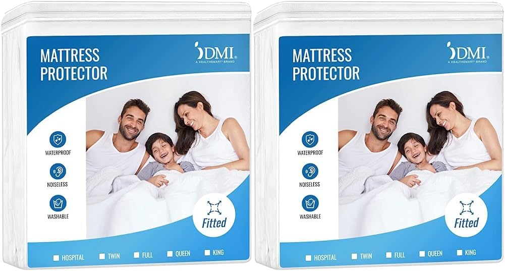 DMI Waterproof Mattress Protector and Mattress Cover, Encased Zippered Fit, Twin, Packaging may vary