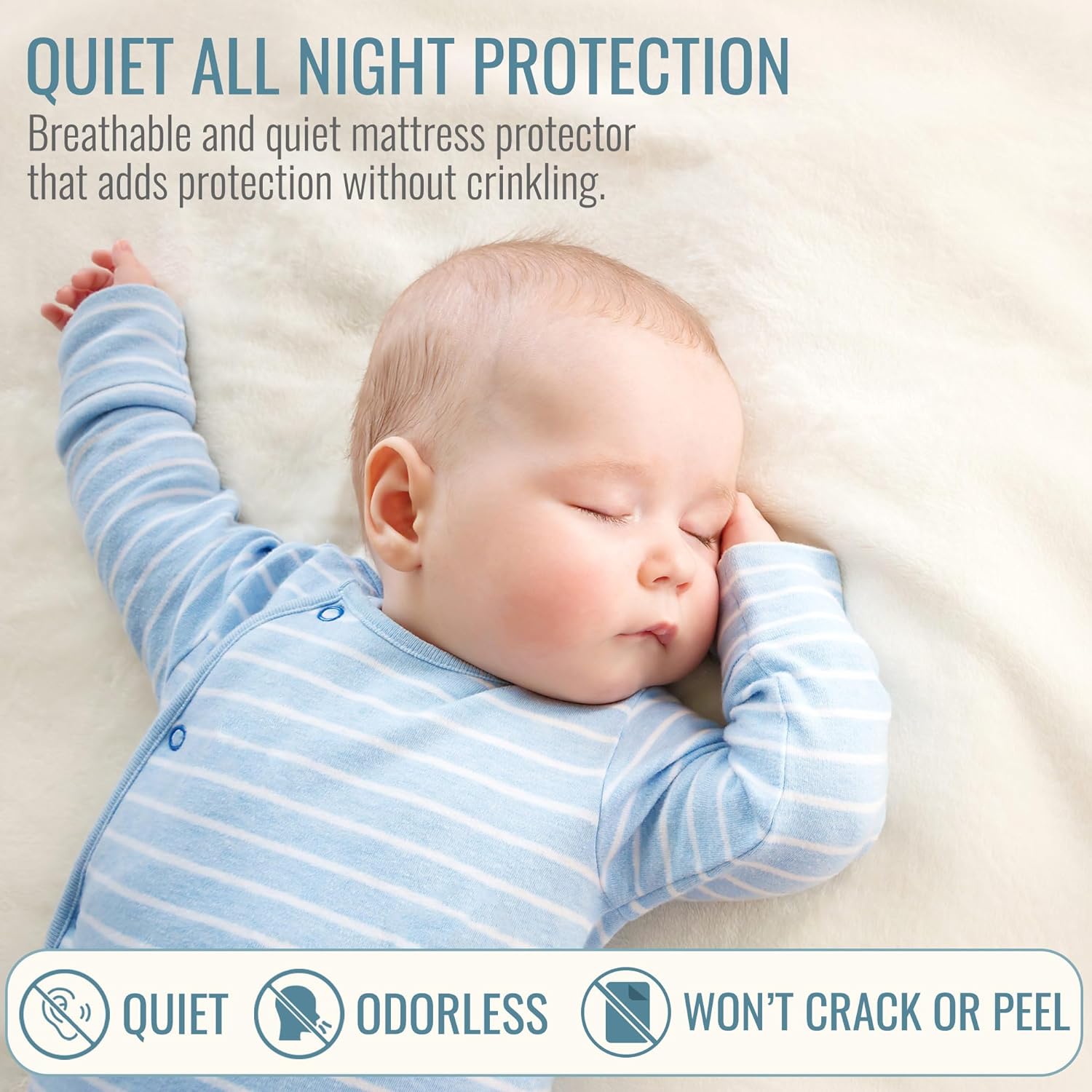 DMI Waterproof Mattress Protector and Mattress Cover, Encased Zippered Fit, Twin, Packaging may vary