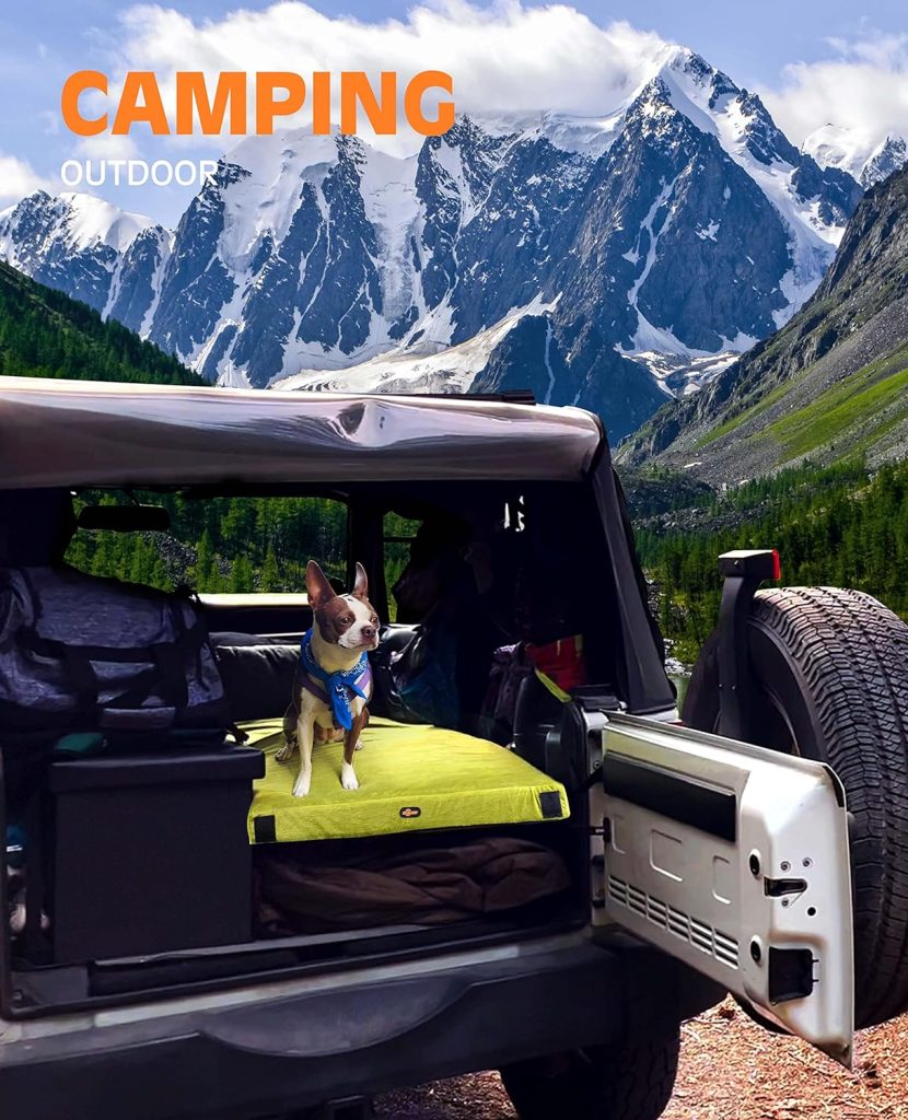 GAIALOOP Thick Memory Foam Camping Mattress Sleeping Pad [Car/Tent/Cot] 3 Inch Portable Floor Mat Roll Up for Guests Kids Adult Sleepover