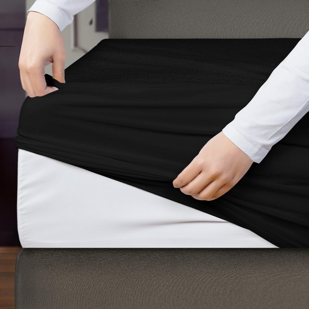 Utopia Bedding Waterproof Mattress Protector Queen Size, Viscose Made from Bamboo Mattress Cover, Breathable, Fitted Style with Stretchable Pockets (White)