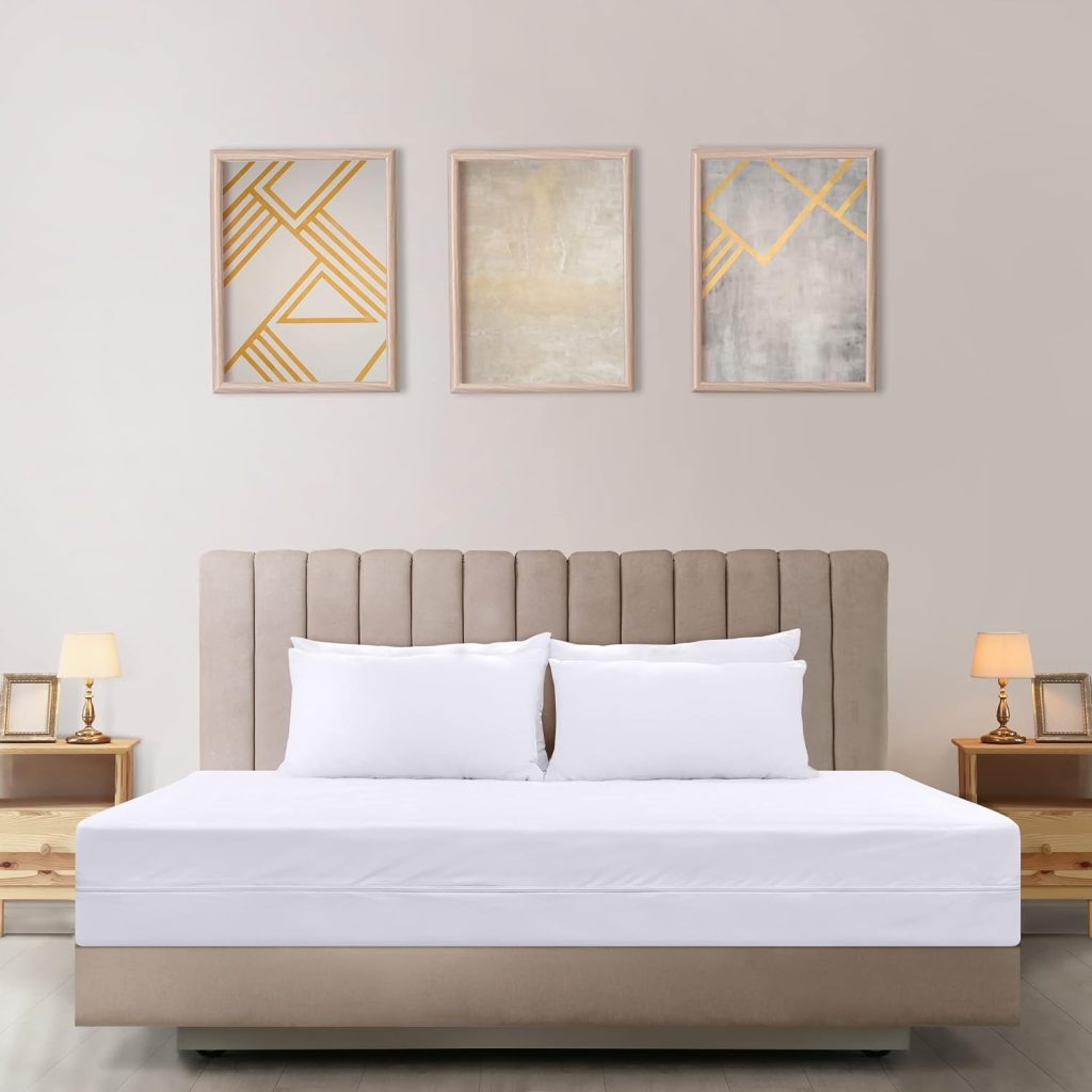 Utopia Bedding Zippered Mattress Encasement Queen - 100% Waterproof and Bed Bug Proof Mattress Protector - Absorbent, Six-Sided Mattress Cover Utopia Bedding Zippered Mattress Encasement Queen - 100% Waterproof and Bed Bug Proof Mattress Protector - Absorbent, Six-Sided Mattress Cover