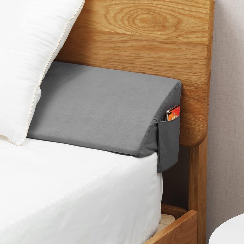 Vekkia Queen Bed Wedge Pillow for Headboard Gap(0-6)/Mattress Gap Filler/Headboard Pillow/Bed Wedge Gap Filler,Stop Loosing Your Pillows(Gray 60x10x6)