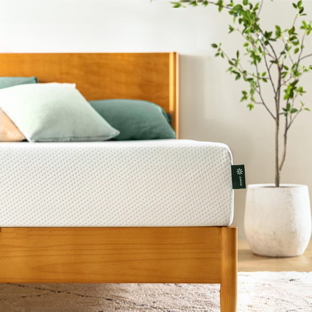 ZINUS 6 Inch Green Tea Memory Foam Mattress, Fiberglass Free, Patented Custom Contour Support, Sturdy Base Foam, CertiPUR-US Certified, Bed-in-a-box, Twin, White
