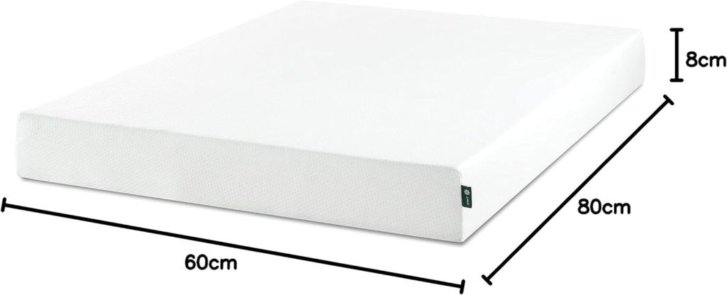 ZINUS 6 Inch Green Tea Memory Foam Mattress, Fiberglass Free, Patented Custom Contour Support, Sturdy Base Foam, CertiPUR-US Certified, Bed-in-a-box, Twin, White