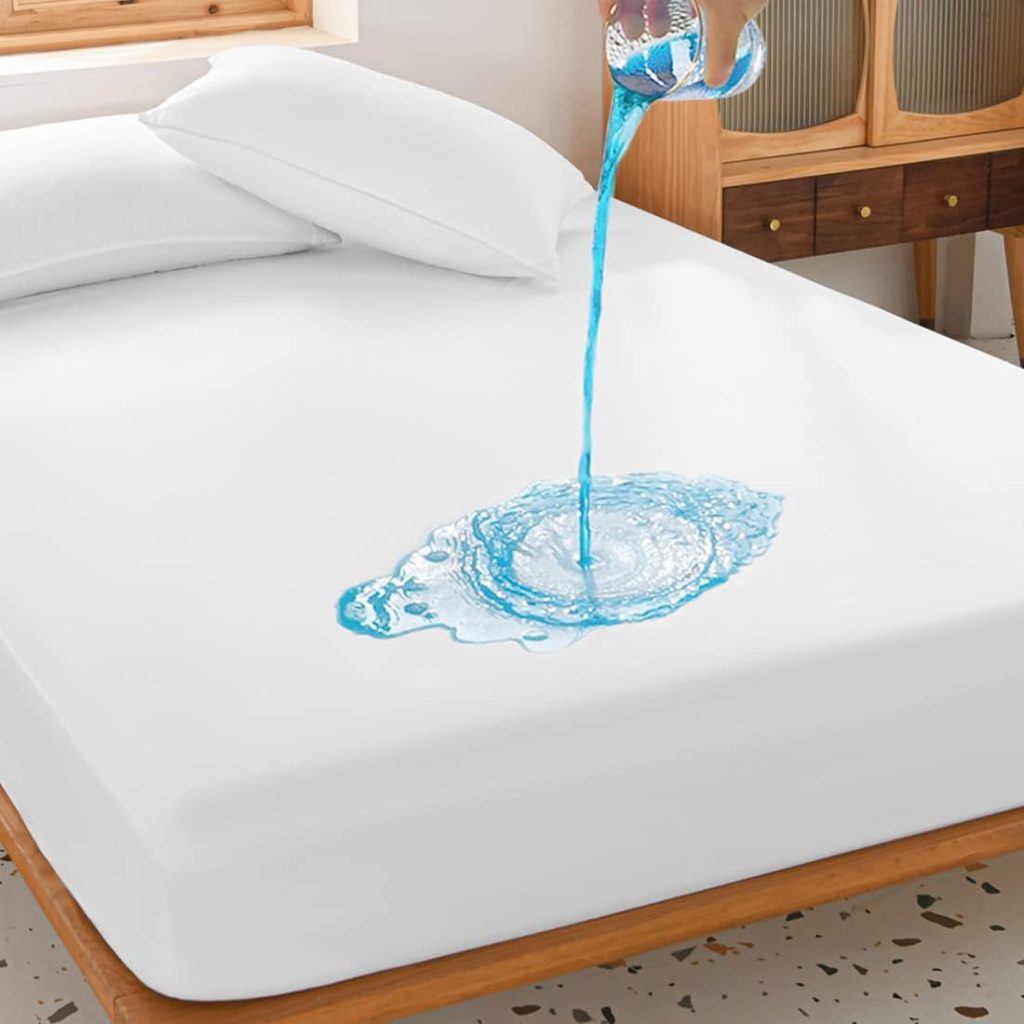 2 Pack Mattress Protector King Size Waterproof, 6-25 Fitted Deep Pocket Mattress Cover, Breathable Noiseless King Mattress Protector Bed Cover - Vinyl Free