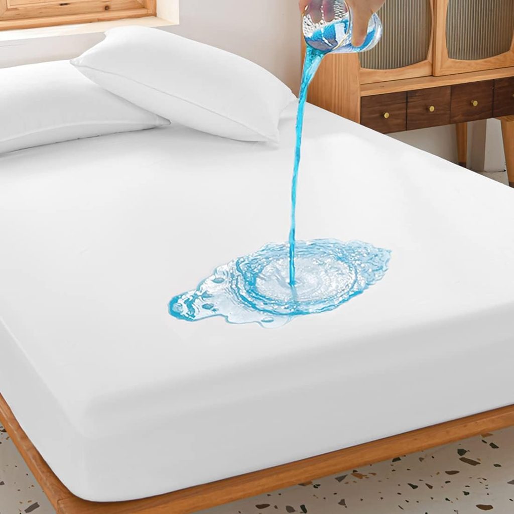2 Pack Mattress Protector King Size Waterproof, 6-25 Fitted Deep Pocket Mattress Cover, Breathable Noiseless King Mattress Protector Bed Cover - Vinyl Free