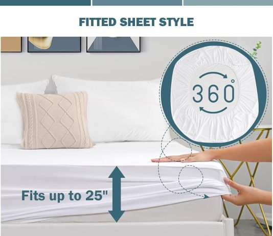 2 Pack Mattress Protector Review 2 pack mattress protector king size waterproof 6 25 fitted deep pocket mattress cover breathable noiseless king mattress 3