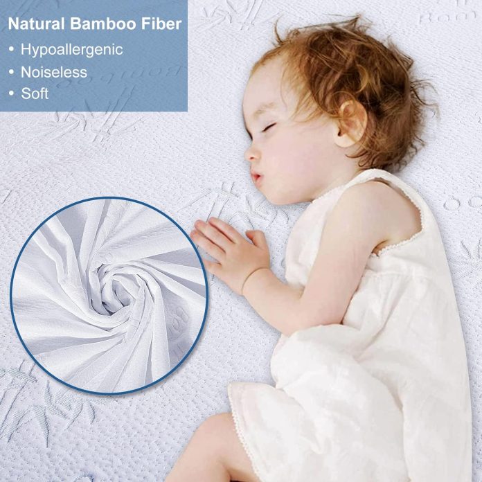 2 pack queen mattress protector waterproof mattress pad premium rayon made from bamboo mattress protector ultra soft bre 3