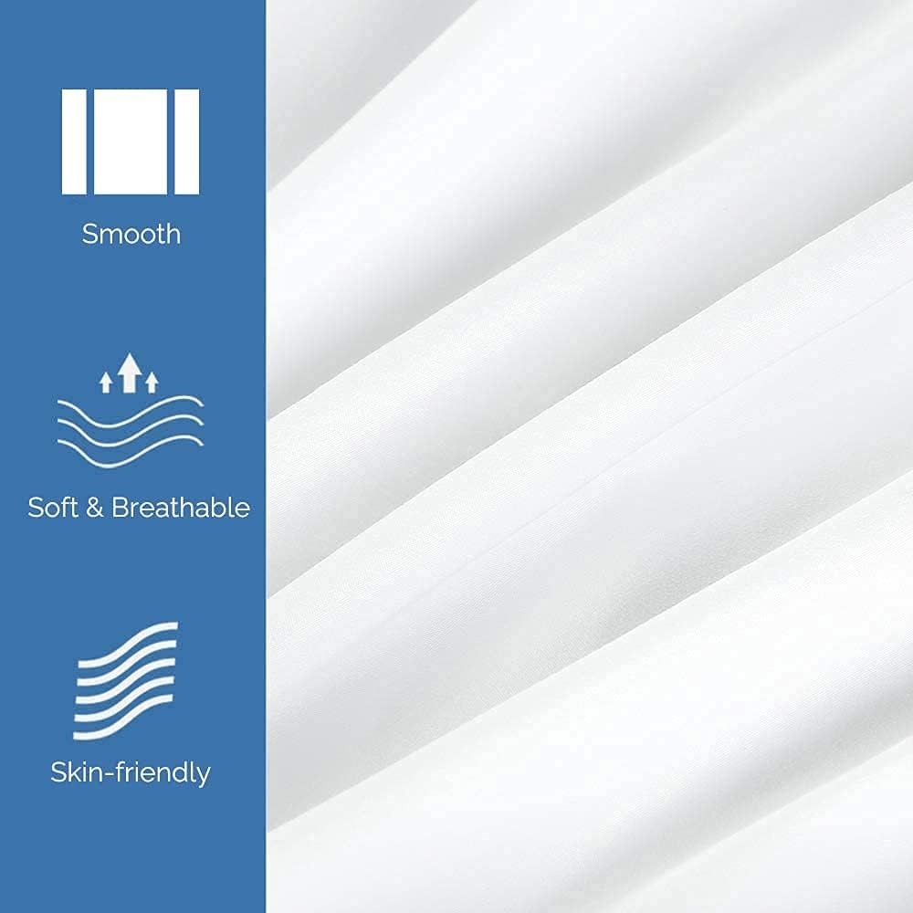 Bedecor Fitted Sheet for Air Mattress Inflate Without Disassembly Convenient  Firm Deep up to 21 White -Queen