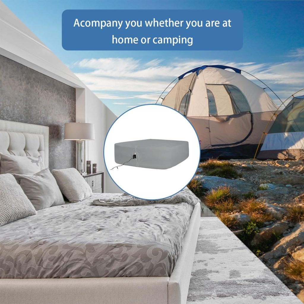 Bedecor Fitted Sheet for Air Mattress Inflate Without Disassembly Convenient  Firm Deep up to 21 White -Queen
