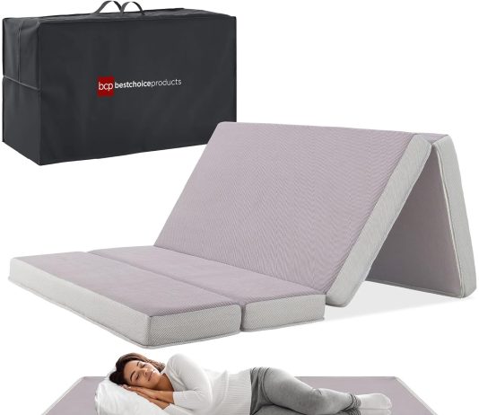 best choice products 4in portable mattress folding mattress topper twin for camping review