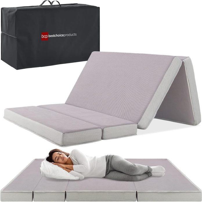 best choice products 4in portable mattress folding mattress topper twin for camping review