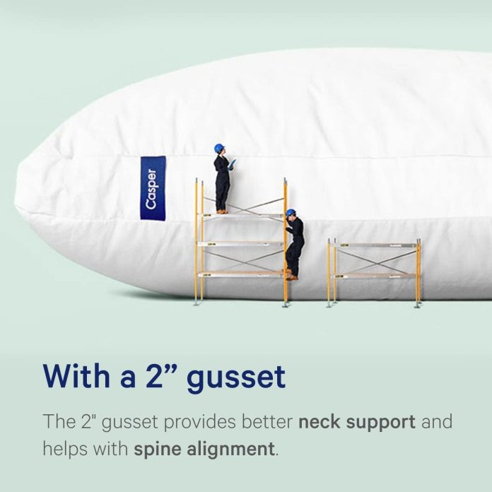 casper sleep original pillow for sleeping standard white 1