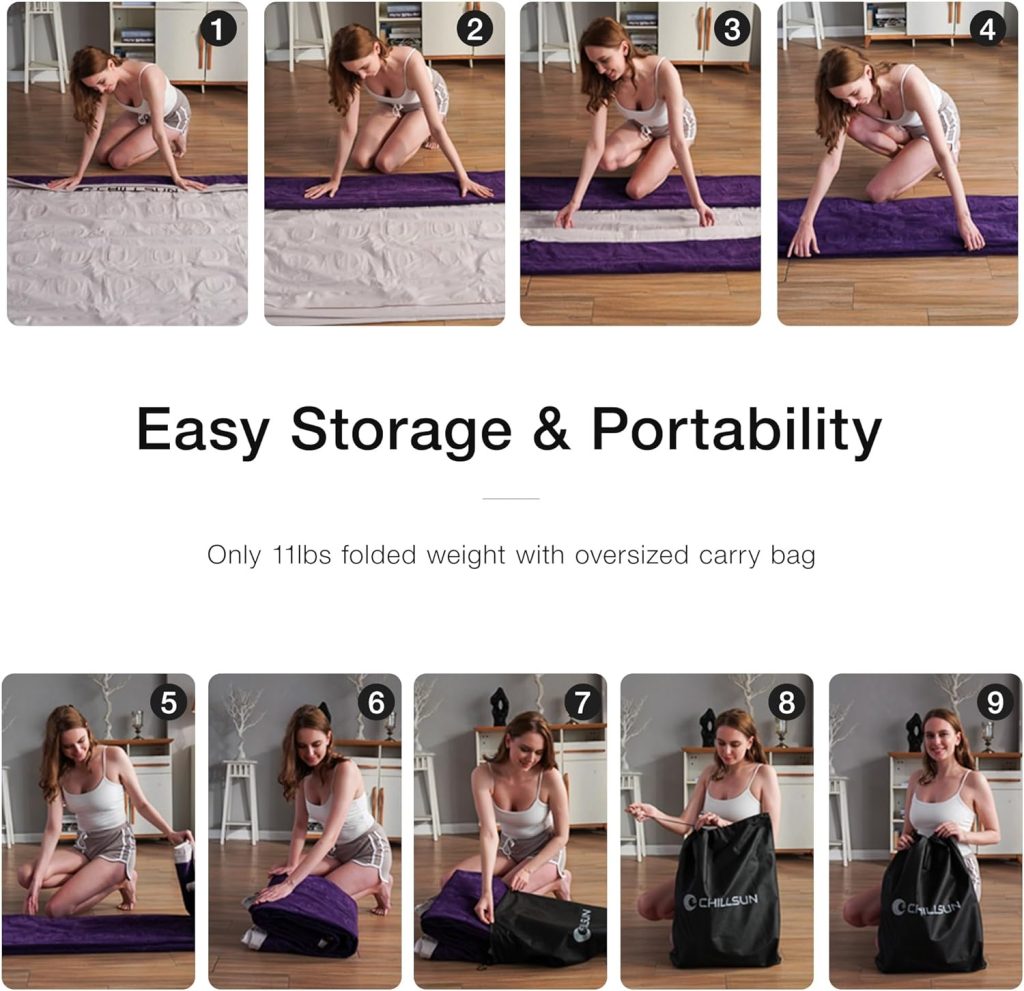 CHILLSUN Queen Air Mattress with Built-in Pump,2 Mins Quick Inflate/Deflate Double Height Inflatable for Camping, Home, Portable Travel, 13 Adjustable Blow Up , Durable Waterproof CHILLSUN Queen Air Mattress with Built-in Pump,2 Mins Quick Inflate/Deflate Double Height Inflatable for Camping, Home, Portable Travel, 13 Adjustable Blow Up , Durable Waterproof