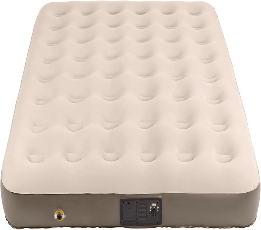 Coleman QuickBed Elite Extra-High Airbed with Built-In Pump, Leak-Free Airbed with Soft Plush Top and Carry Bag, Queen and Twin Options Available