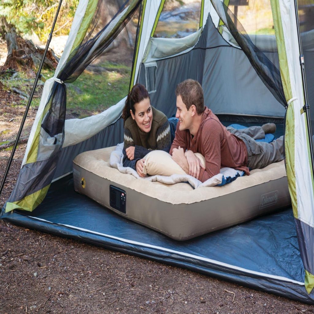 Coleman QuickBed Elite Extra-High Airbed with Built-In Pump, Leak-Free Airbed with Soft Plush Top and Carry Bag, Queen and Twin Options Available