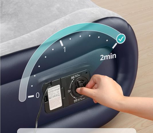 evajoy full air mattress with built in pump inflatable air mattress with integrated pillow fast inflationdeflation airbe 3