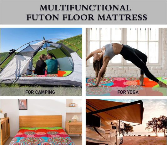 extra thick futon floor mattress padded japanese folding roll up mattress sleeping pad foldable camping portable mattres 2