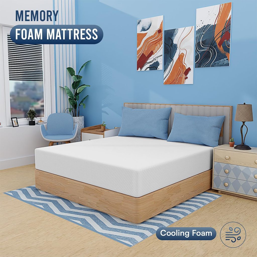 FDW 8 inch Twin Mattress Gel Memory Foam Mattress for Cool Sleep  Pressure Relief, Medium Firm Mattresses CertiPUR-US Certified/Bed-in-a-Box/Pressure Relieving (8 in, Twin)