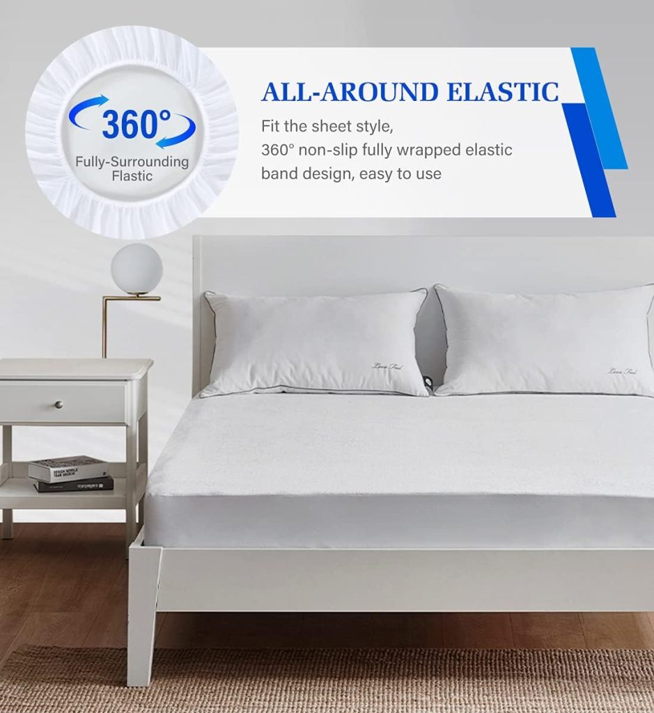 Full Size Mattress Protector,Waterproof Mattress Protector Full,Mattress Pad Cover Noiseless,Soft Breathable Cotton Terry for Pets Kids Adults 54 x 75 Full Size Mattress Protector,Waterproof Mattress Protector Full,Mattress Pad Cover Noiseless,Soft Breathable Cotton Terry for Pets Kids Adults 54 x 75