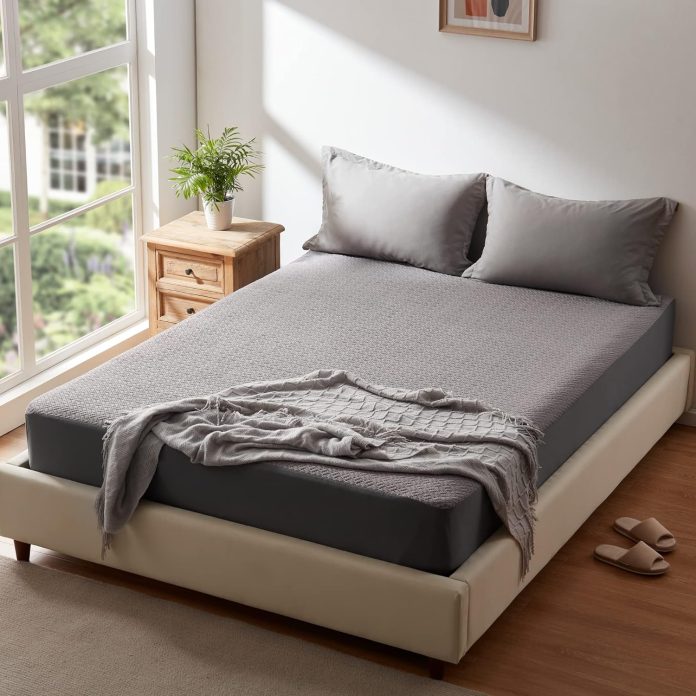 hanherry 100 waterproof mattress protector queen size rayon made from bamboo mattress cover 3d air fabric cooling mattre 5