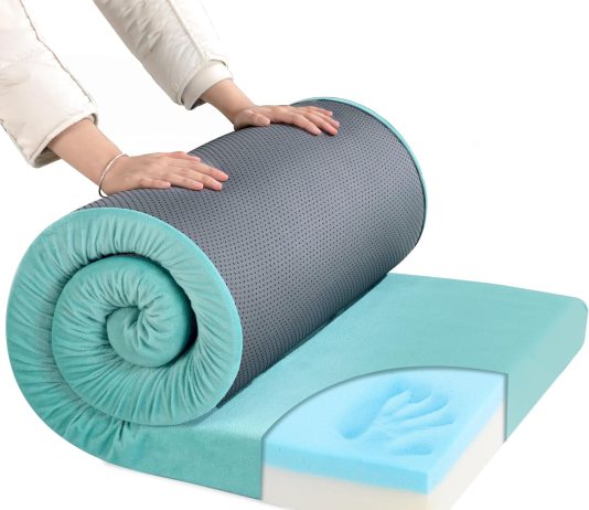 hombys memory foam camping mattress for outdoor sleeping 3 thick roll up porable camping mattress pad mat for travel tru