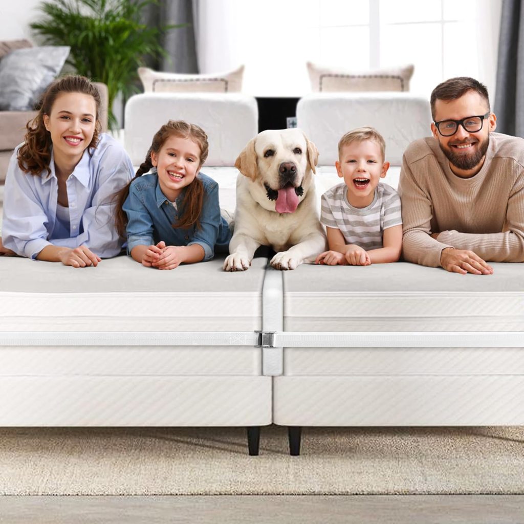 Innoco Bed Bridge Twin to King Bed Converter Kit, Mattress Gap Filler, High-Density 35D Foam, Twin and Twin XL Bed Connector to Make King(Twin to King 10×75)