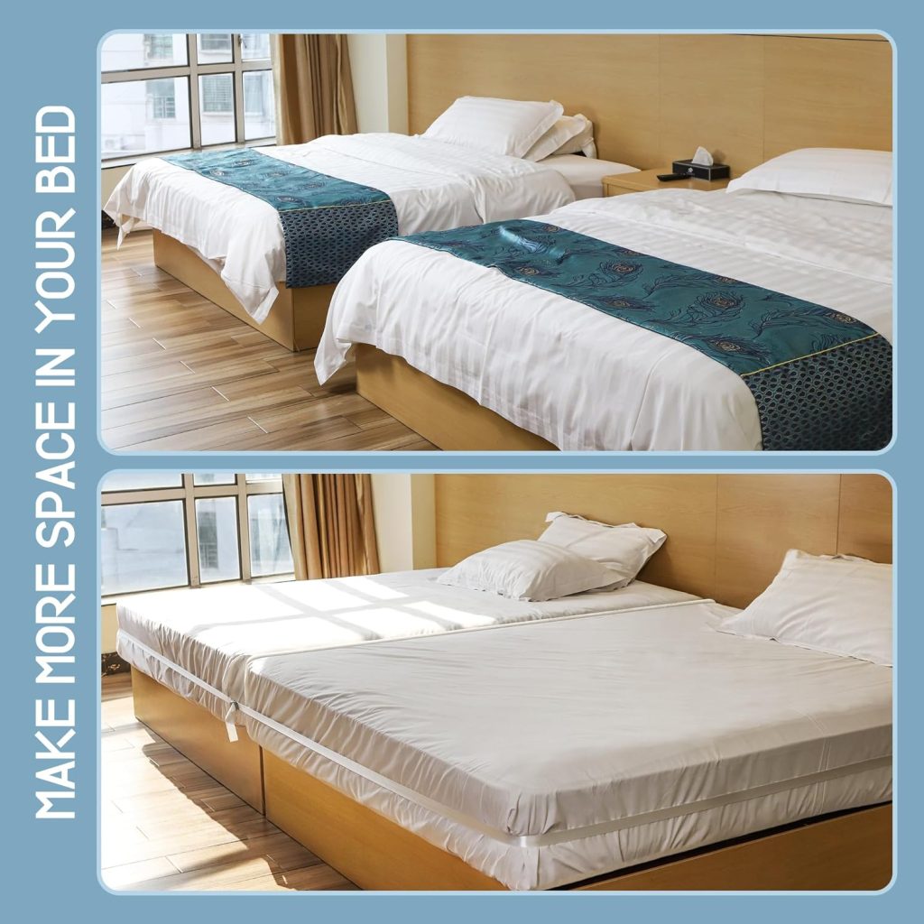 Innoco Bed Bridge Twin to King Bed Converter Kit, Mattress Gap Filler, High-Density 35D Foam, Twin and Twin XL Bed Connector to Make King(Twin to King 10×75)