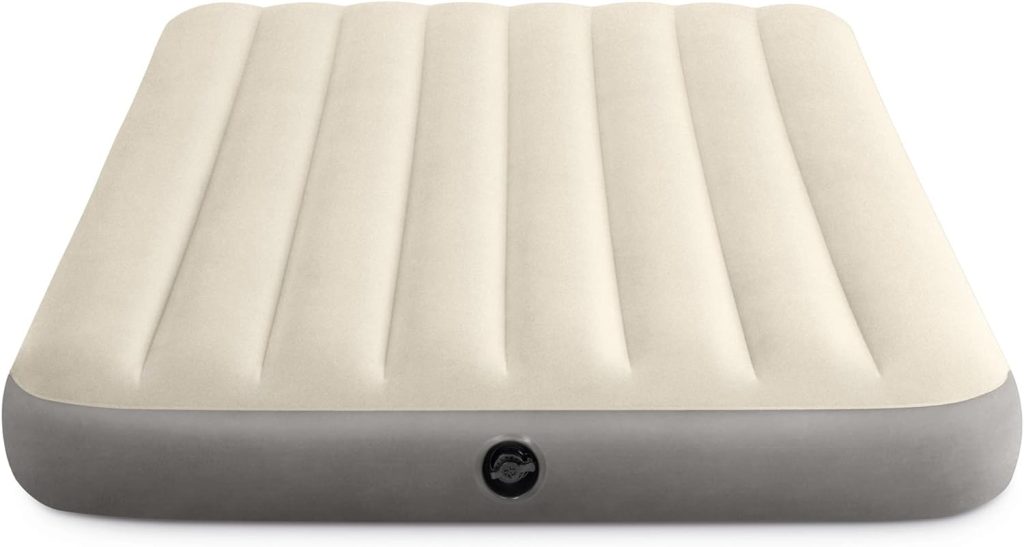 INTEX 64102E Dura-Beam Standard Single-High Air Mattress: Fiber-Tech – Full Size – 10in Bed Height – 600lb Weight Capacity – Pump Sold Separately INTEX 64102E Dura-Beam Standard Single-High Air Mattress: Fiber-Tech – Full Size – 10in Bed Height – 600lb Weight Capacity – Pump Sold Separately