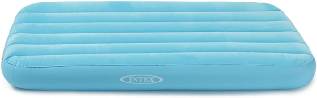 INTEX 66803EP Cozy Kidz Inflatable Airbed: Fiber-Tech – Velvety Soft Surface – Carry Bag Included – Color May Vary – 34.5 x 62 x 7