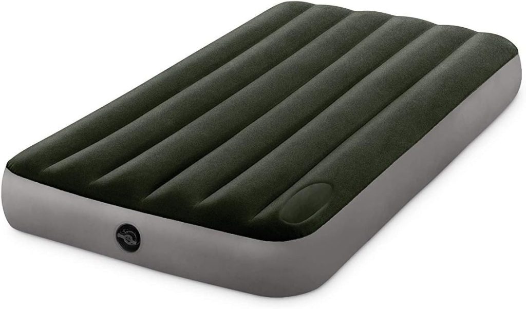 INTEX 75 x 39 x 10 Inch Dura-Beam Fiber-Tech Vinyl Standard Downy Air Mattress with Plush Top and 2-in-1 Valve, Twin (Pump Not Included)