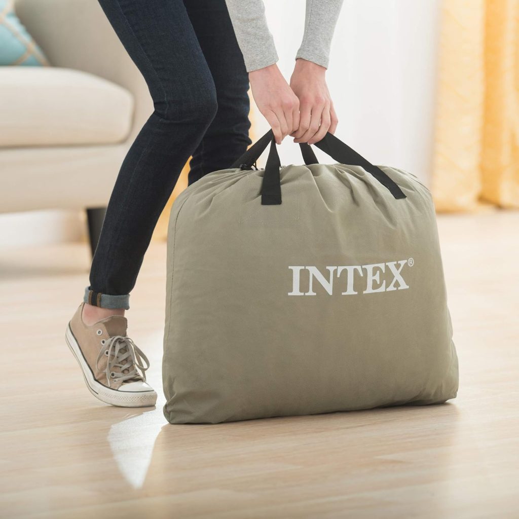 Intex Comfort Dura-Beam Airbed Internal Electric Pump Bed Height Elevated (2020 Model)