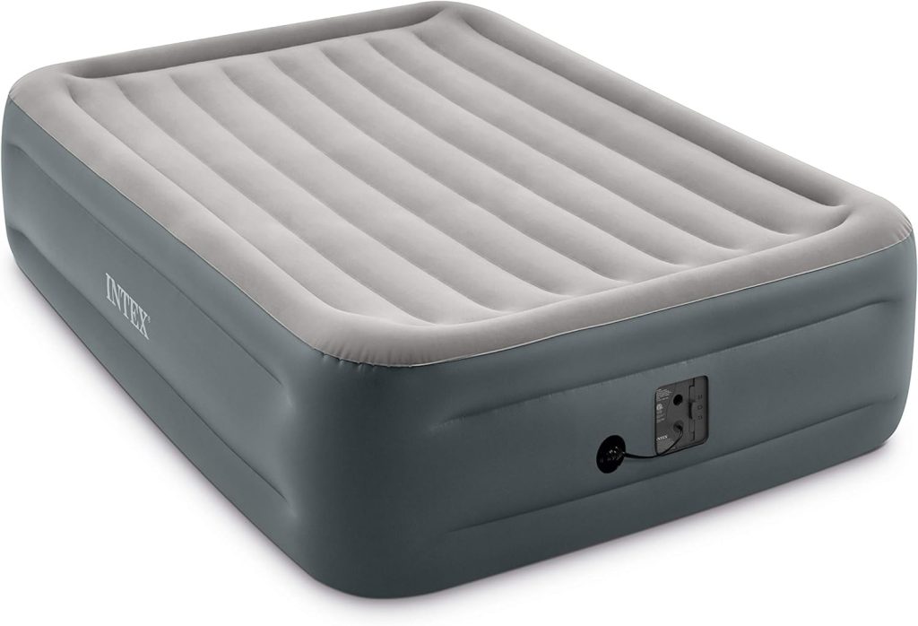 Intex Dura-Beam Series Essential Rest Airbed with Internal Electric Pump, Bed Height 18, Queen (2020 Model)