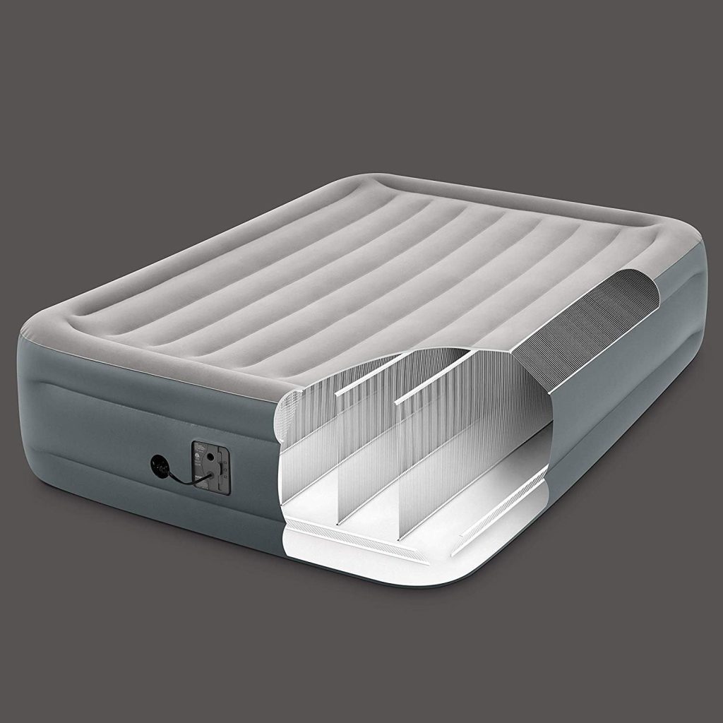 Intex Dura-Beam Series Essential Rest Airbed with Internal Electric Pump, Bed Height 18, Queen (2020 Model)